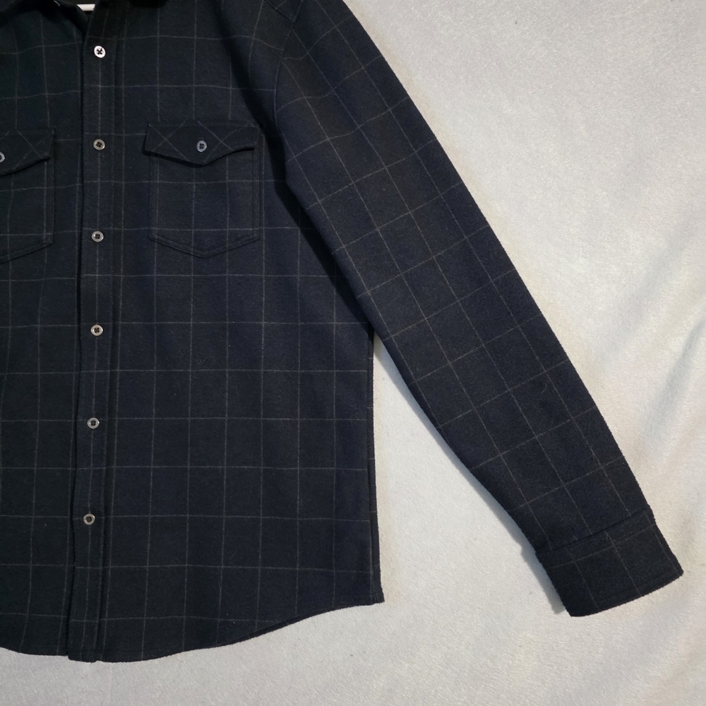 Age Of Wisdom Mens Stretch Flannel Knit Shirt Size Medium - Picture 6 of 10
